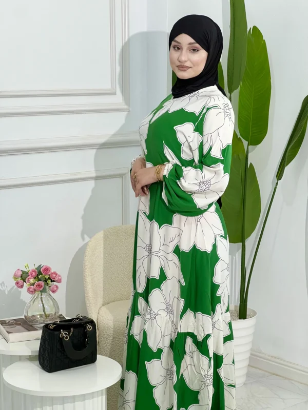 ⁦✨روب حجاب الزهور⁩ - الصورة ⁦6⁩